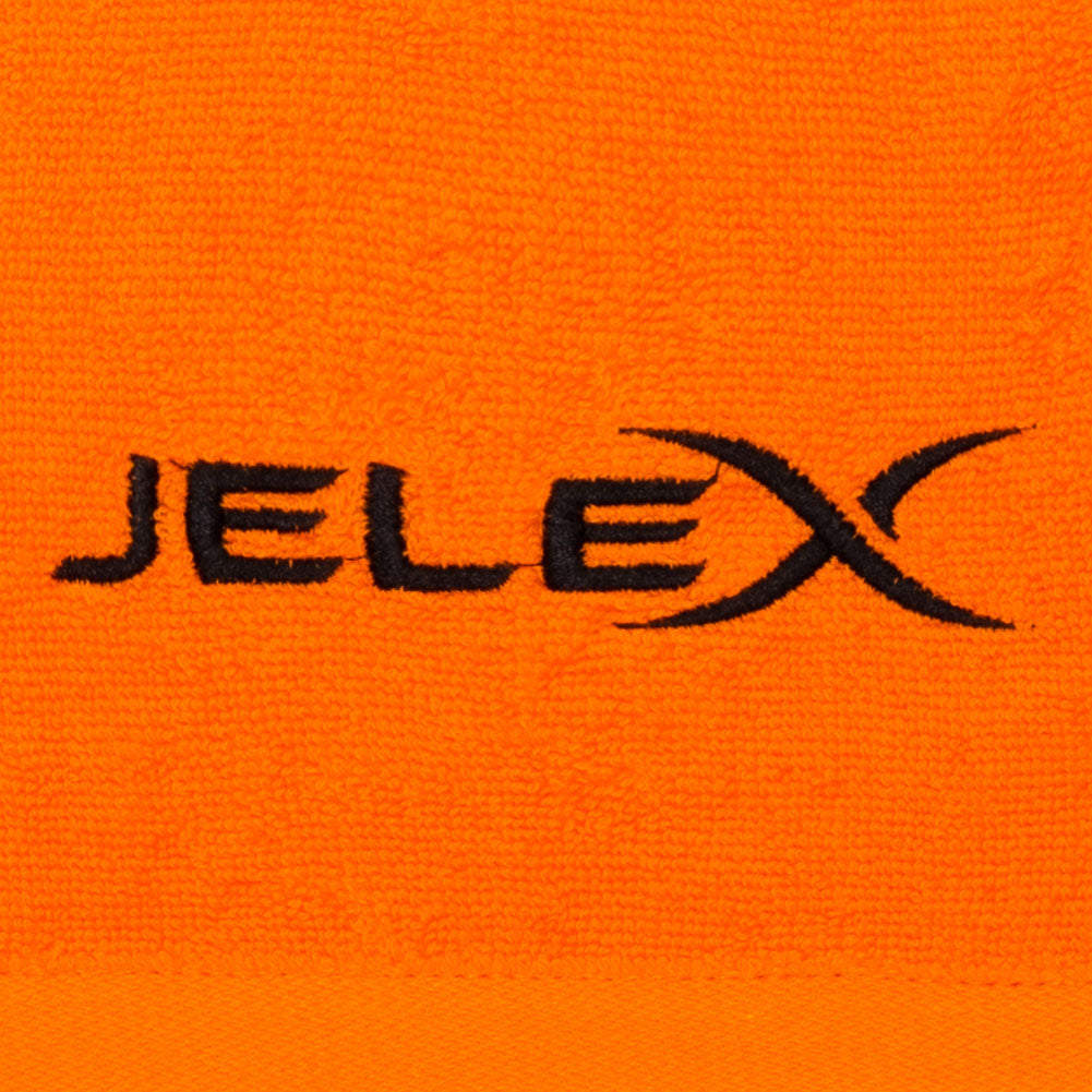 JELEX "100FIT" Fitness Handtuch mit Zip-Tasche orange