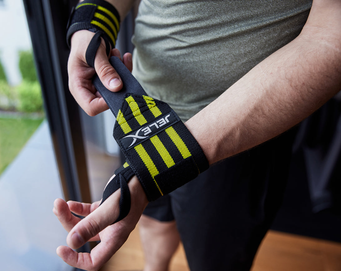 JELEX Strong Fitness Wrist Support black-yellow