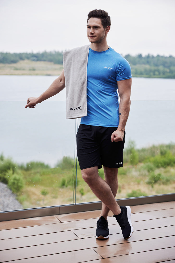 JELEX "100FIT" Fitness Towel with Zipped Pocket grey