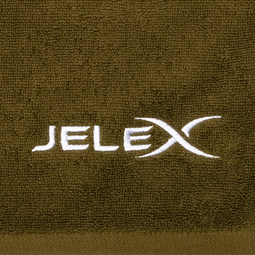 JELEX "100FIT" Fitness Towel with Zipped Pocket army green