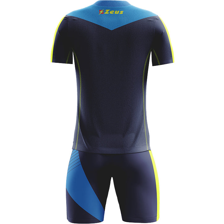 Zeus Kit Alex Herren Trikot-Set mit Shorts royal neongelb