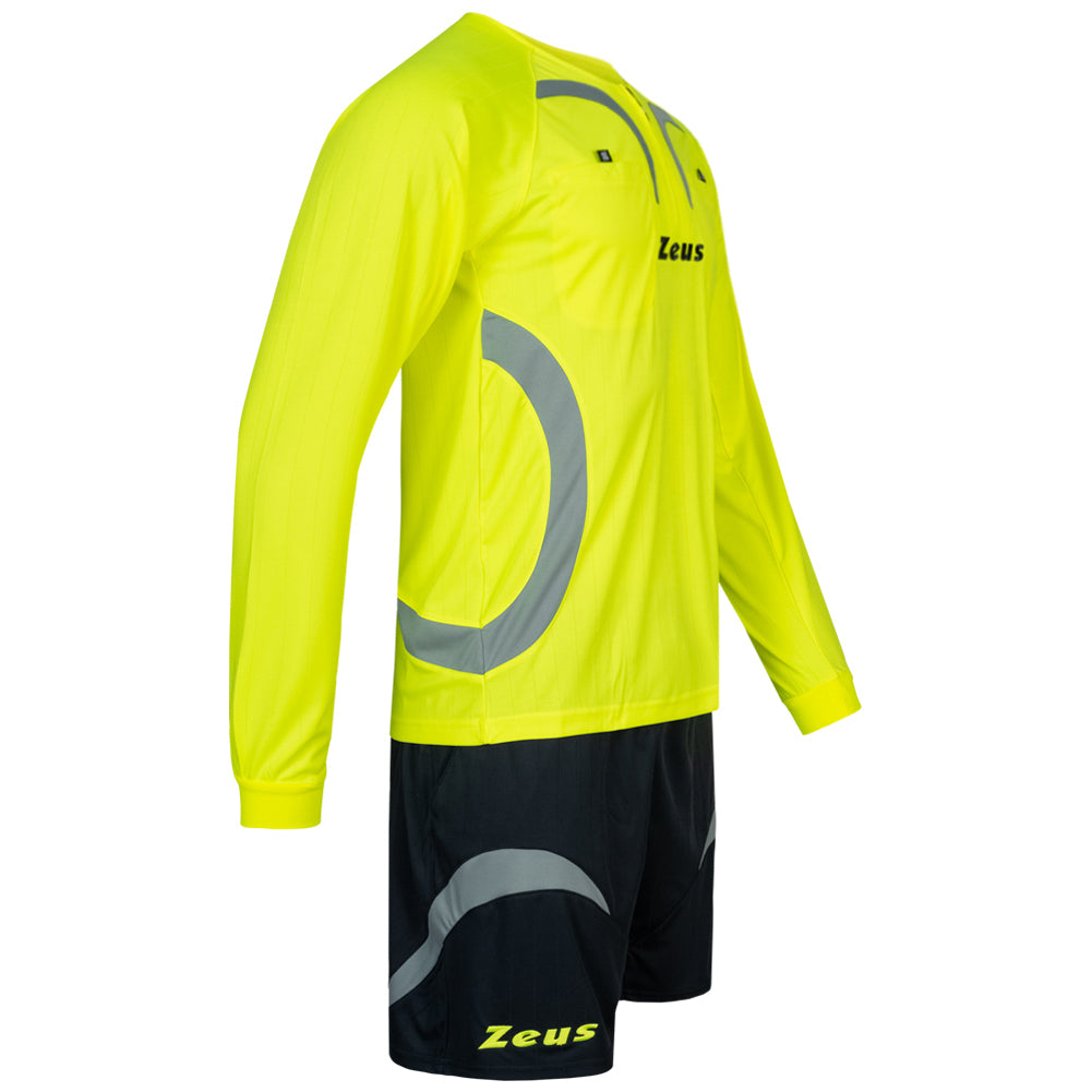 Zeus Men Referee Kit Jersey and Shorts Neon Yellow