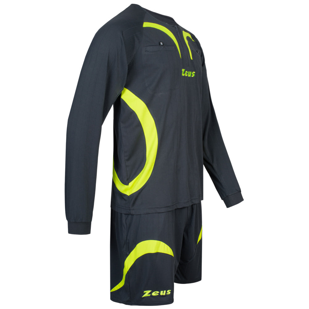 Zeus Men Referee Kit Jersey and Shorts Gray