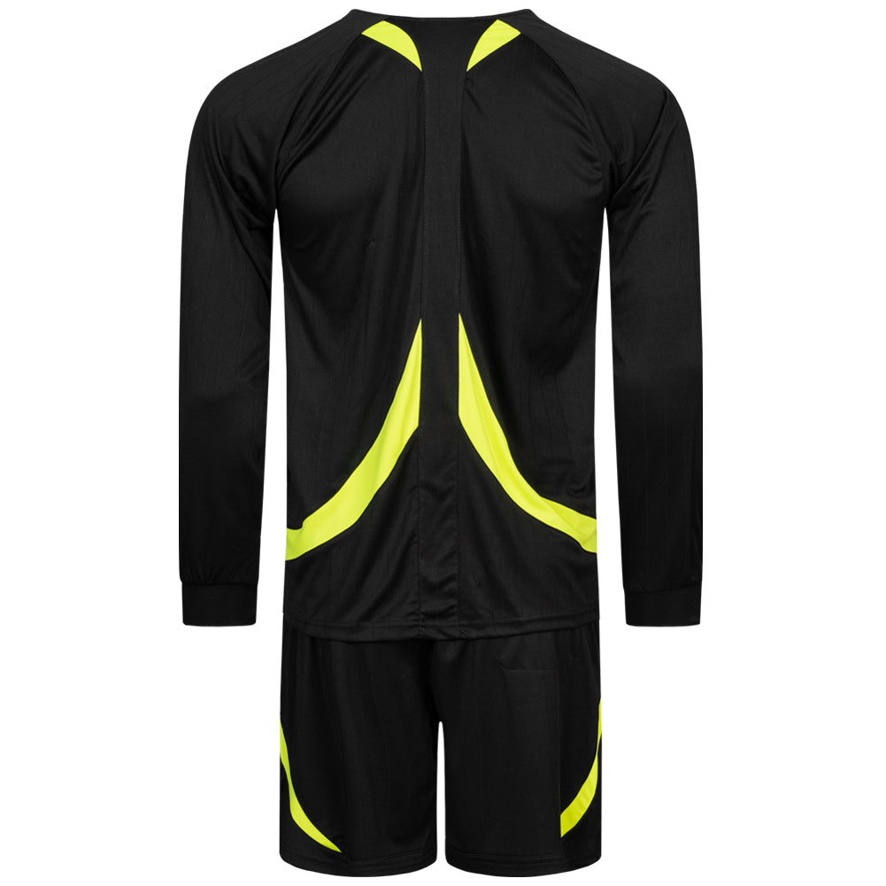 Zeus Men Referee Kit Jersey and Shorts Black