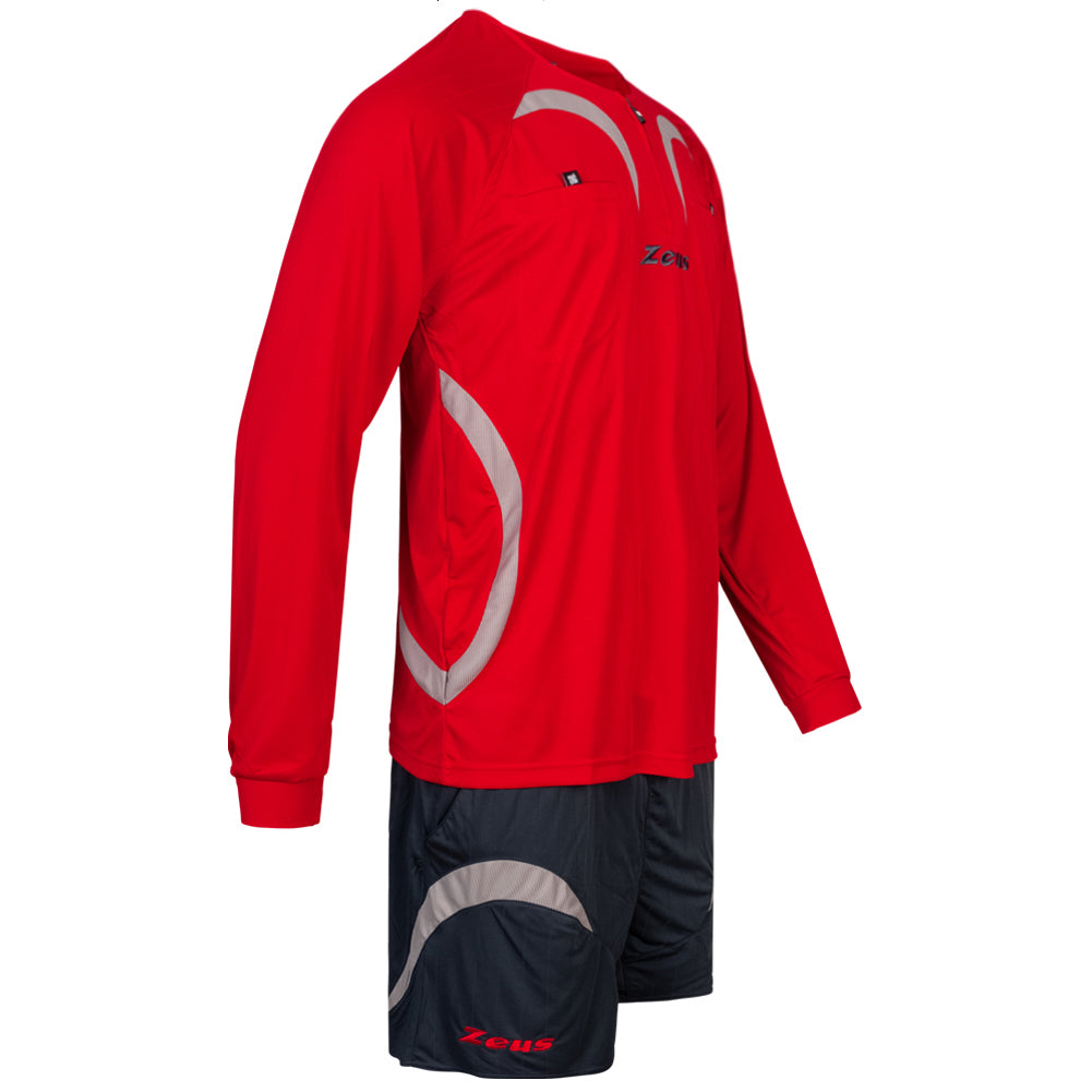 Zeus Men Referee Kit Jersey and Shorts Red