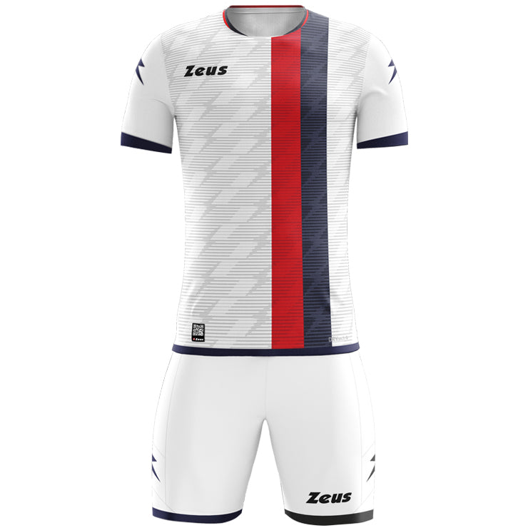 Zeus Icon Teamwear Set Jersey with Shorts white navy