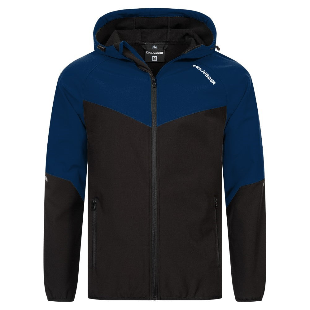 KIRKJUBØUR® "Njordr" Herren SOFTSHELLjacke 10.000 mm Wassersäule navy/schwarz