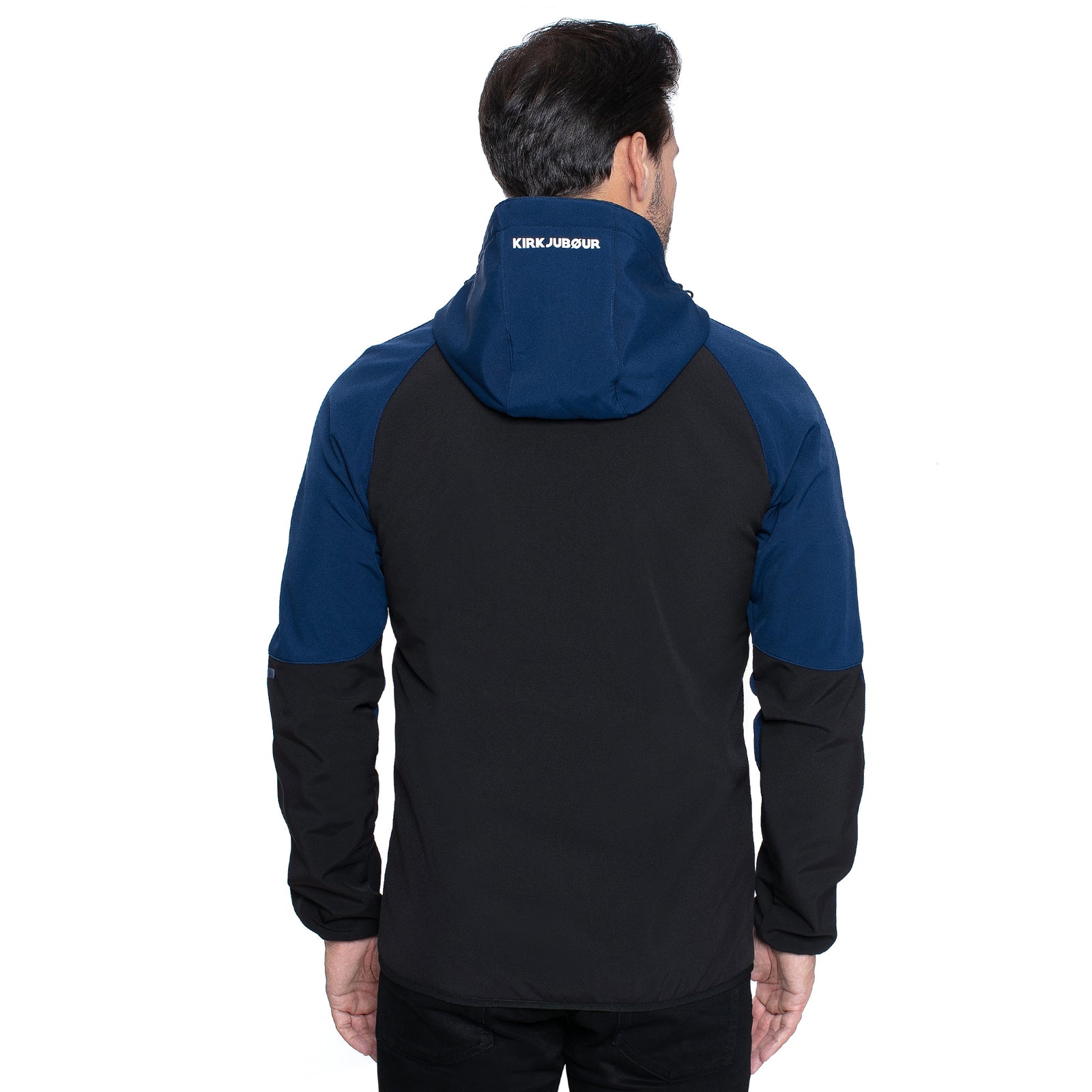 KIRKJUBØUR® "Njordr" Herren SOFTSHELLjacke 10.000 mm Wassersäule navy/schwarz