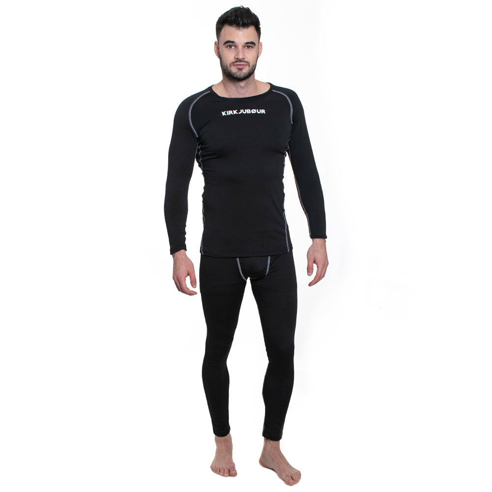 KIRKJUBØUR ® "Hafjall" Men Thermal Underwear Kit 2-piece black