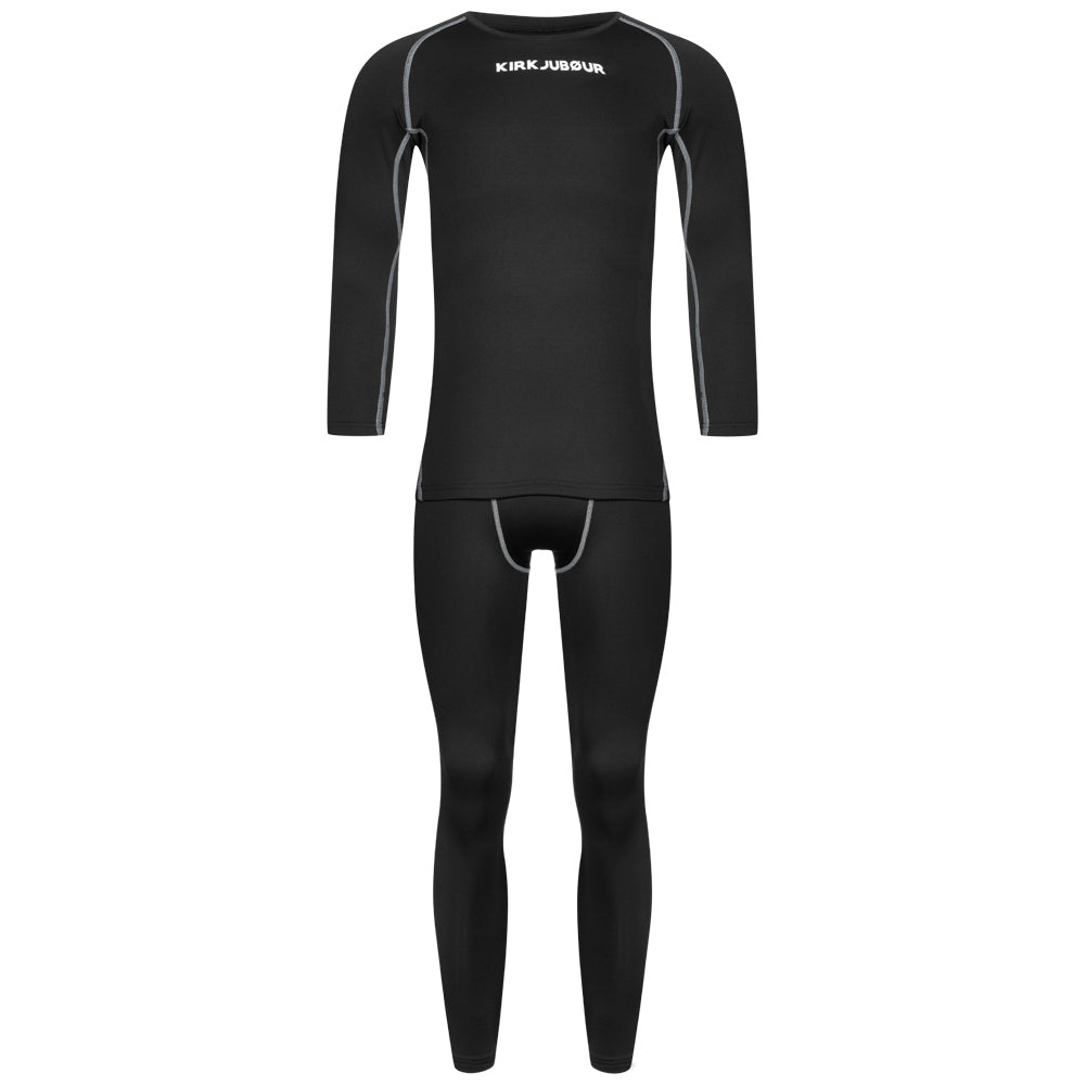 KIRKJUBØUR ® "Hafjall" Men Thermal Underwear Kit 2-piece black