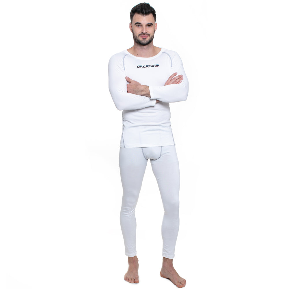 KIRKJUBØUR ® "Hafjall" Men Thermal Underwear Kit 2-piece white