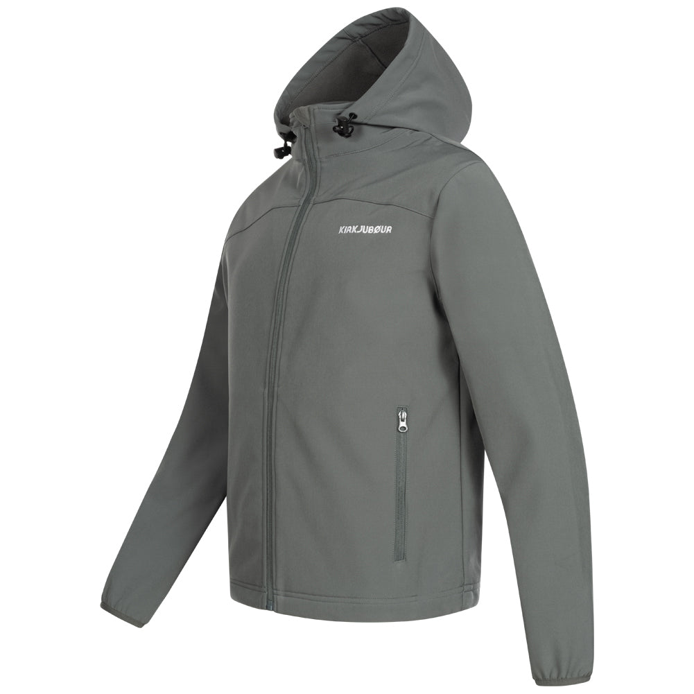 KIRKJUBØUR® "Hestur" Herren SOFTSHELLjacke 10.000 mm Wassersäule grau