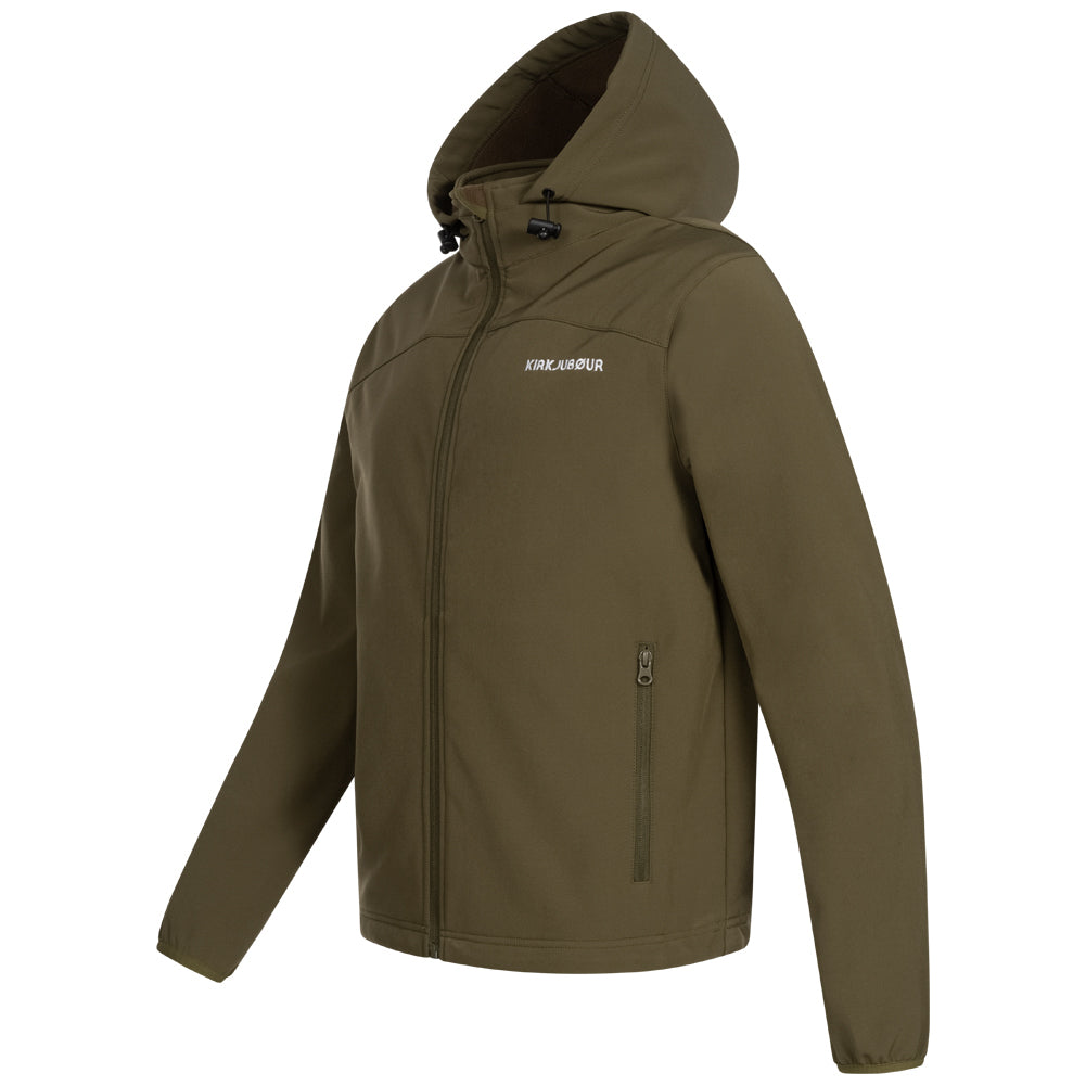 KIRKJUBØUR® "Hestur" Herren SOFTSHELLjacke 10.000 mm Wassersäule khaki braun