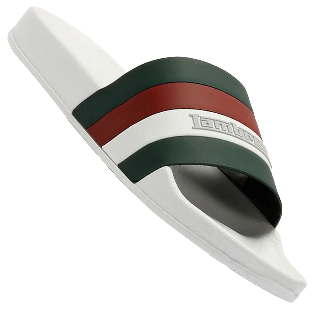 Lambretta Prince Herren Badelatschen white/green LAM0031-X07