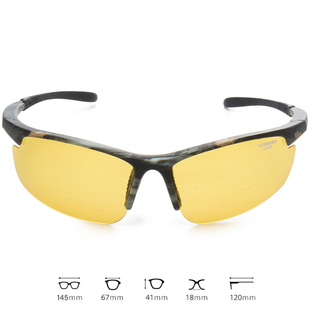 LEANDRO LIDO Power Sports Sunglasses camo/yellow