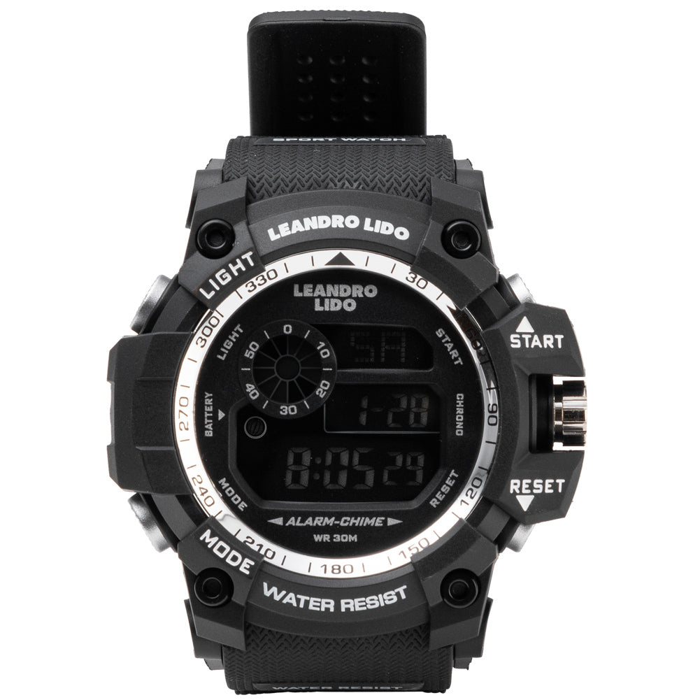 LEANDRO LIDO "Monza" Unisex Sports Watch black white