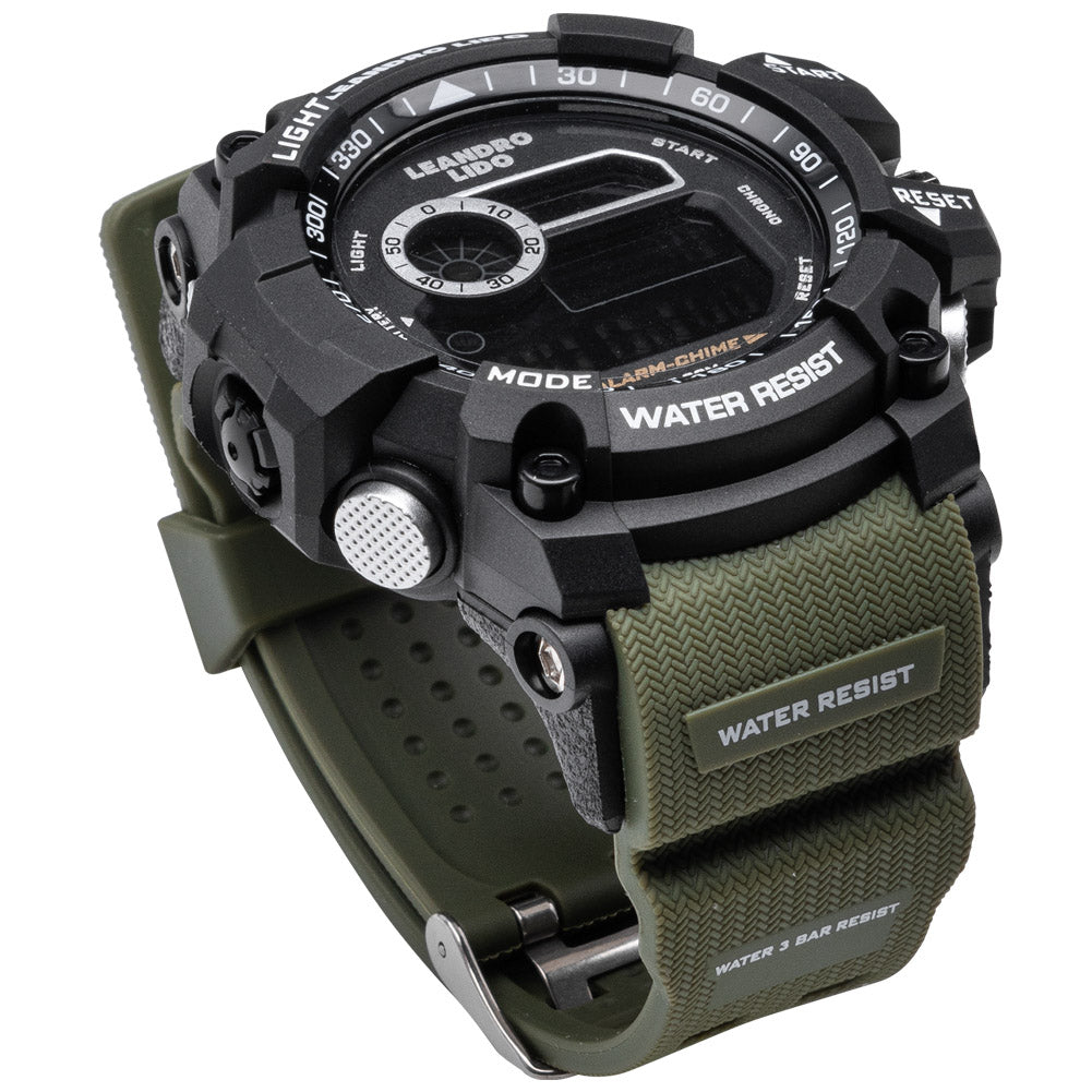 LEANDRO LIDO "Palermo" Unisex Sports Watch dark green