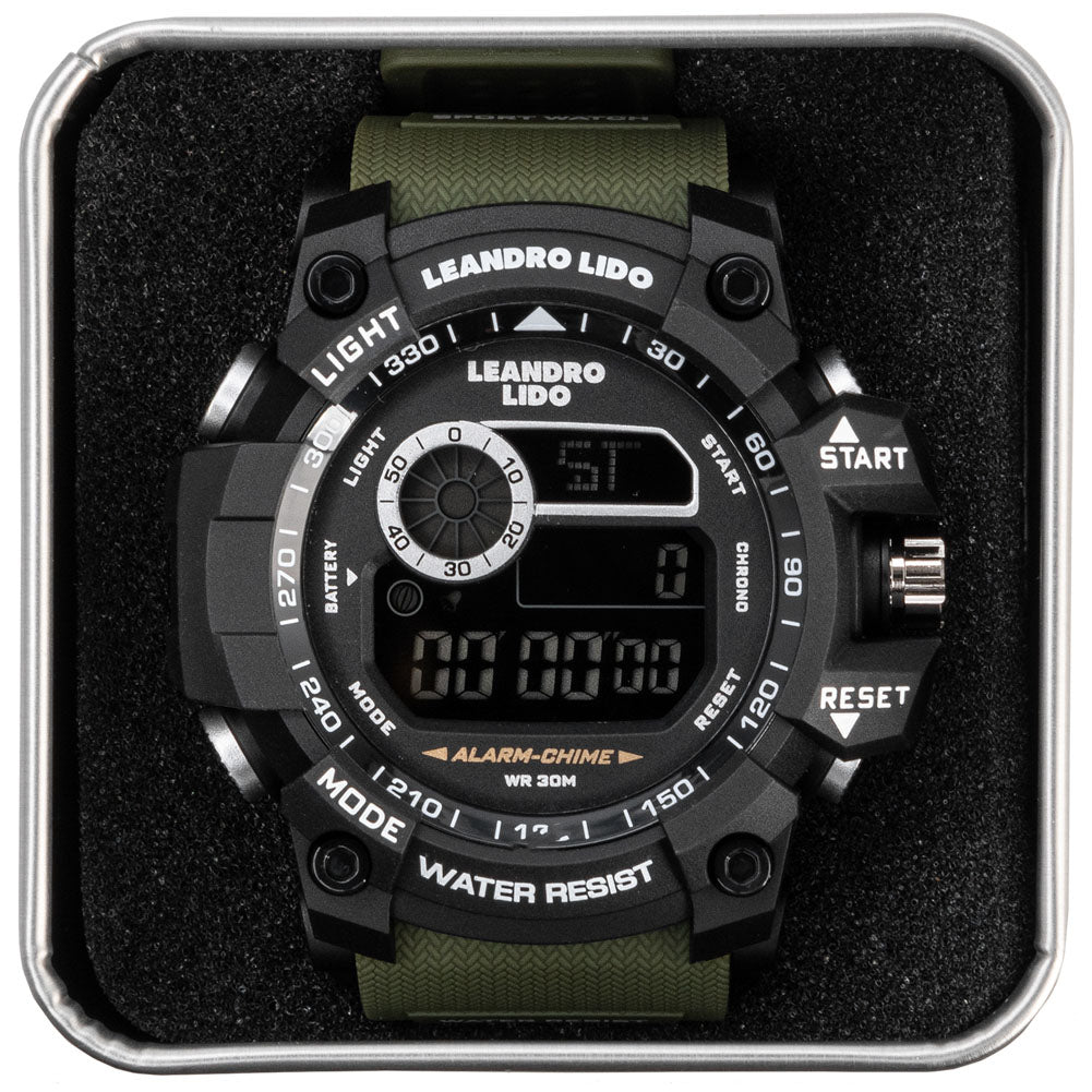 LEANDRO LIDO "Palermo" Unisex Sports Watch dark green
