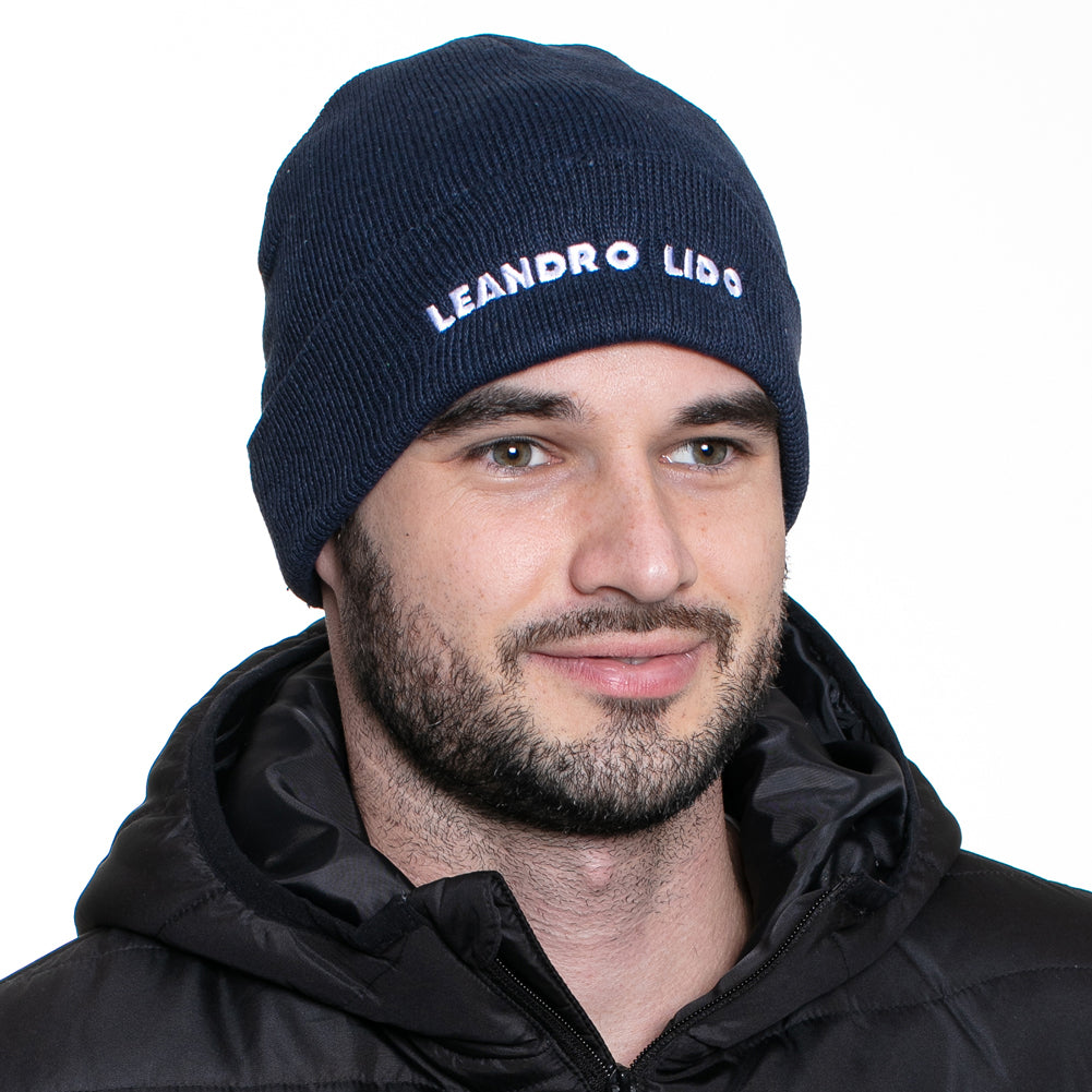 LEANDRO LIDO "Callata" Beanie Winter Hat navy