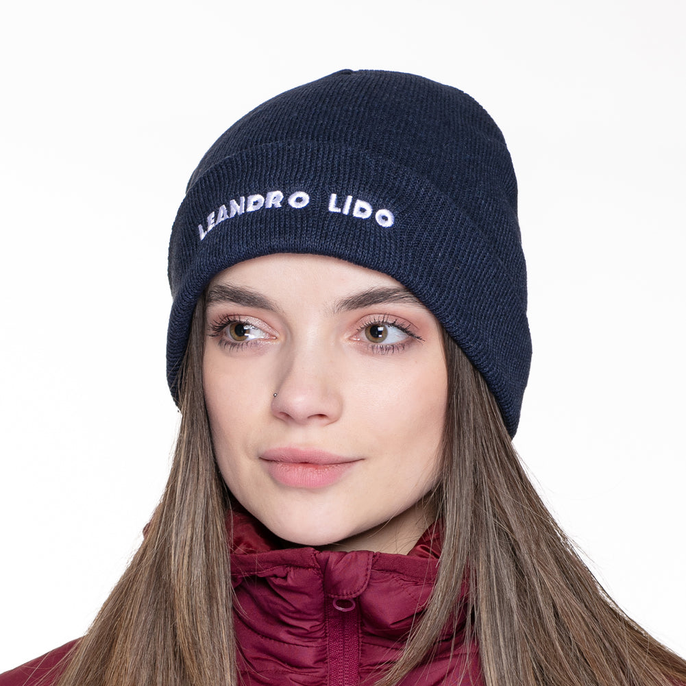 LEANDRO LIDO "Callata" Beanie Winter Hat navy