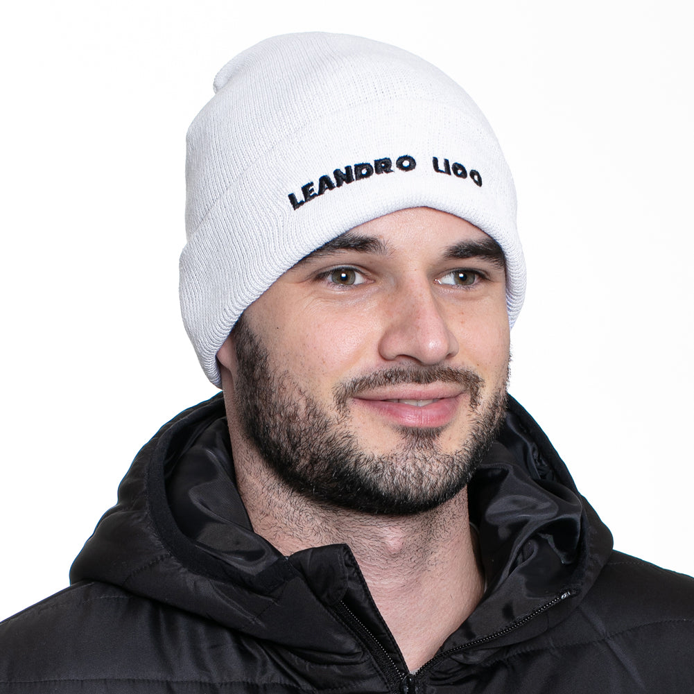 LEANDRO LIDO "Callata" Beanie Winter Hat white