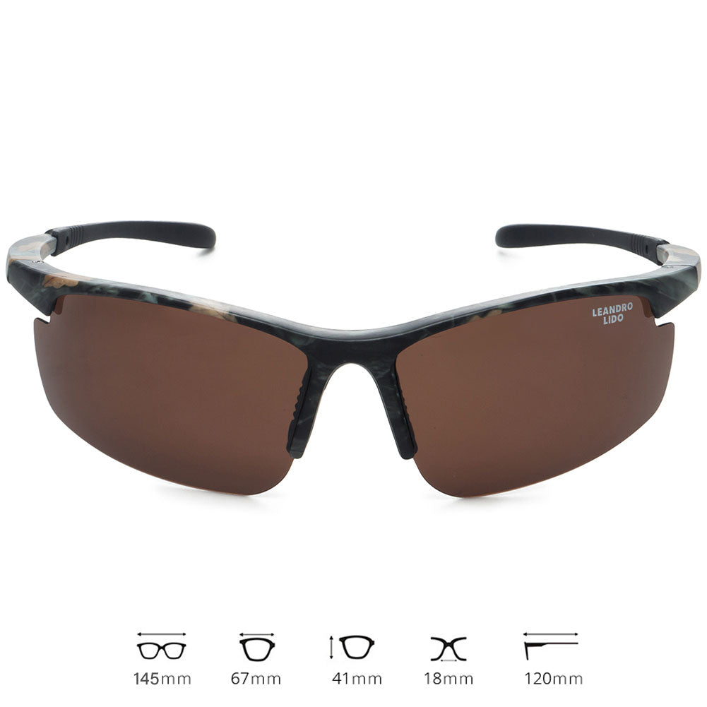 LEANDRO LIDO Power Sports Sunglasses camo/brown