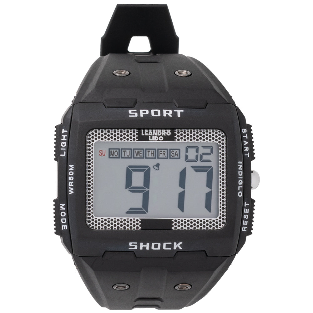 LEANDRO LIDO "Sterpeto" Unisex Sport Uhr schwarz gepunktet