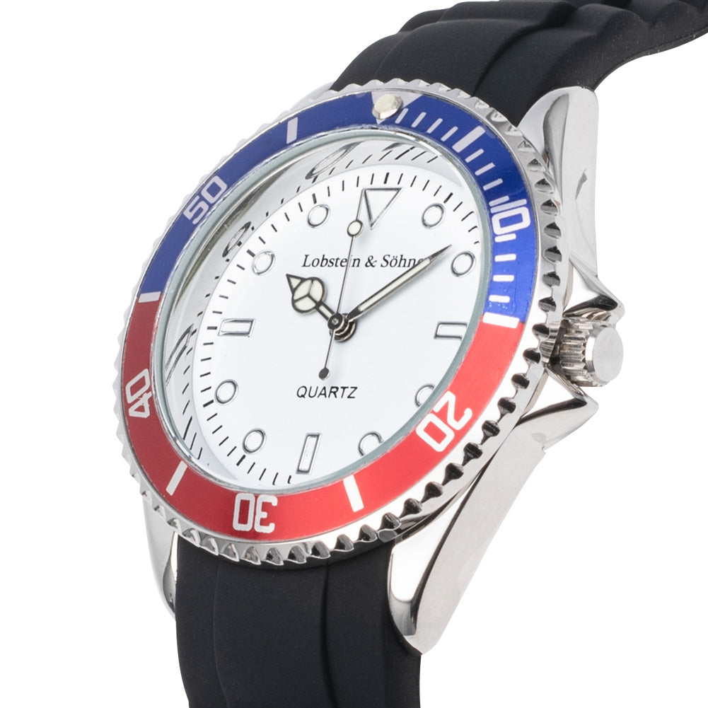 Lobstein & Söhne® "Konstantin" Uhr blau/rot