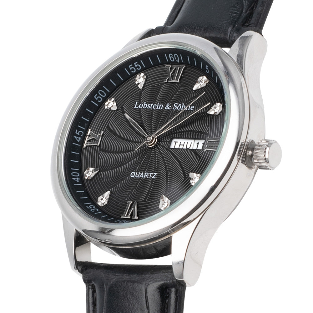 Lobstein & Söhne® "Augustus" Uhr schwarz