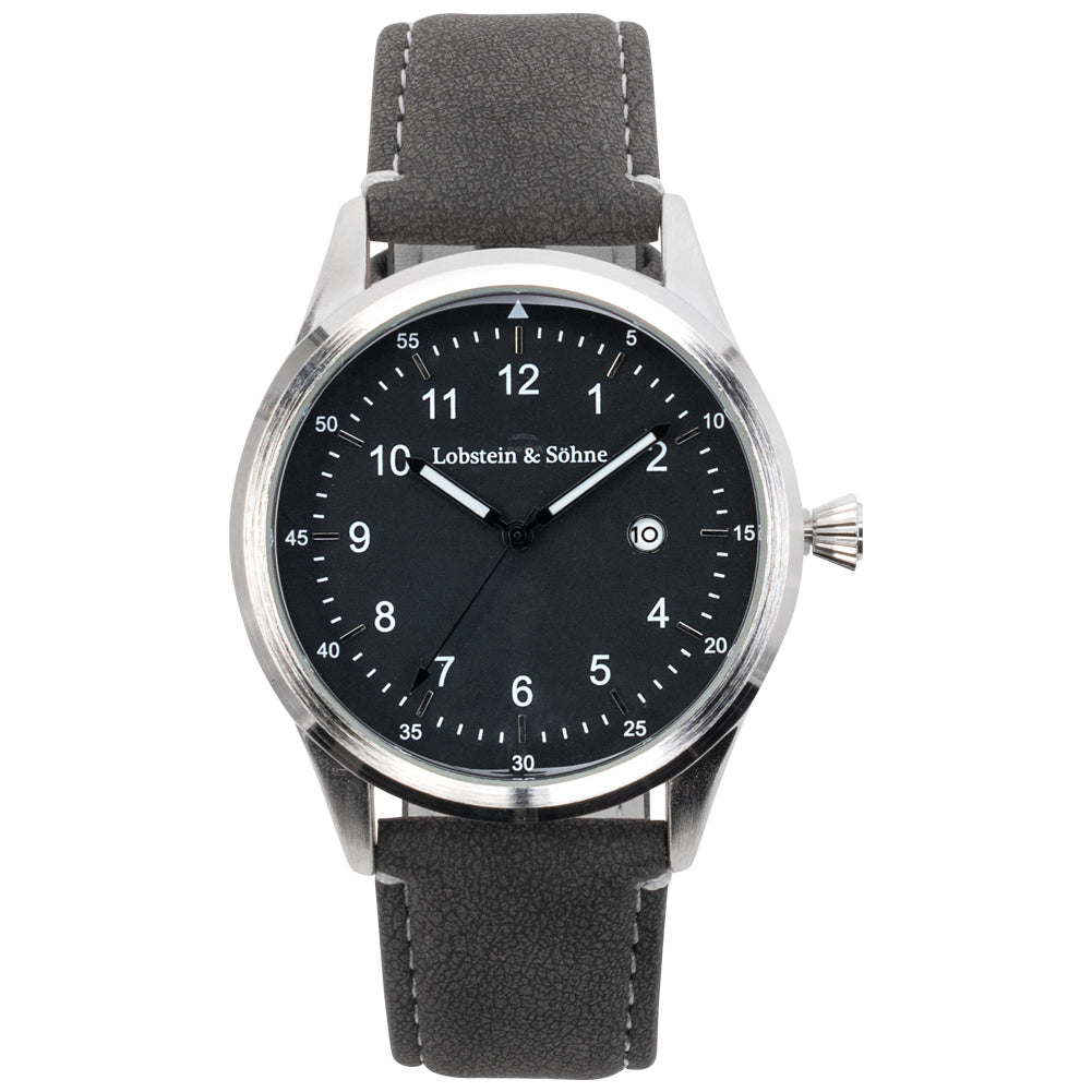 Lobstein & Söhne® "Gustav" Uhr dunkelgrau