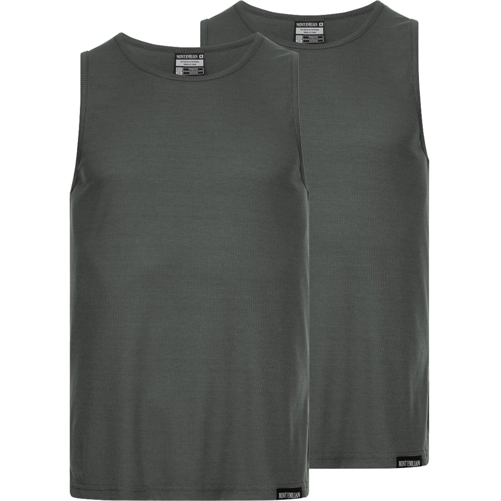 MONT EMILIAN "Ajaccio" Men Vest Pack of 2 grey