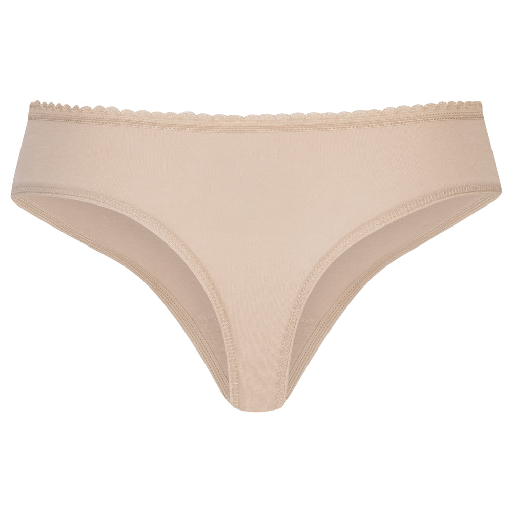 MONT EMILIAN "Nimes" Damen Tanga 6er-Pack beige