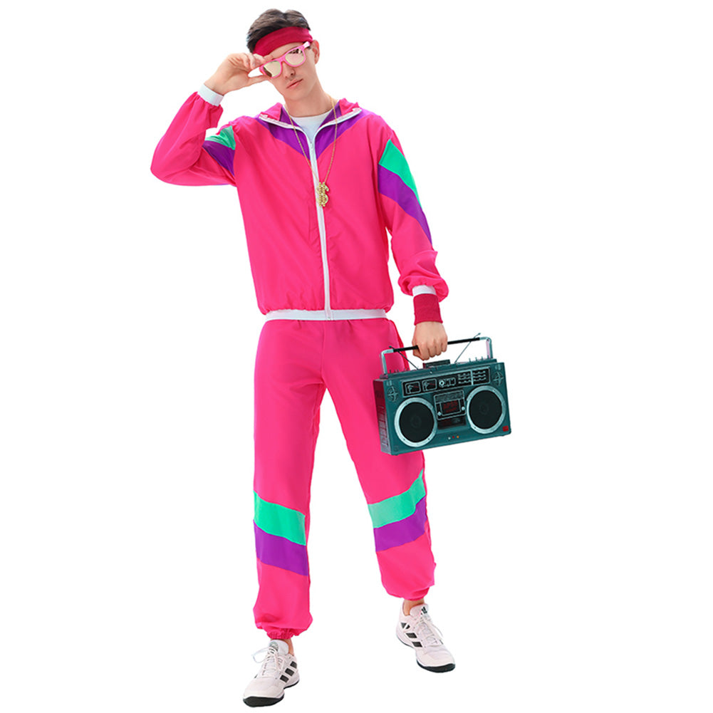 MAASKANTJE "Robby" Retro 90er Jahre Trainingsanzug Kostüm pink