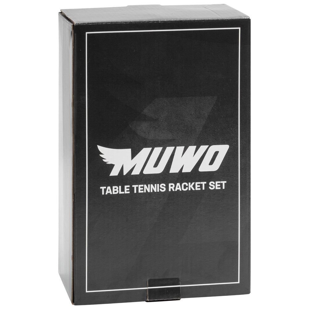MUWO 2er-Set Tischtennis Schläger mit Netz und 3 Bällen