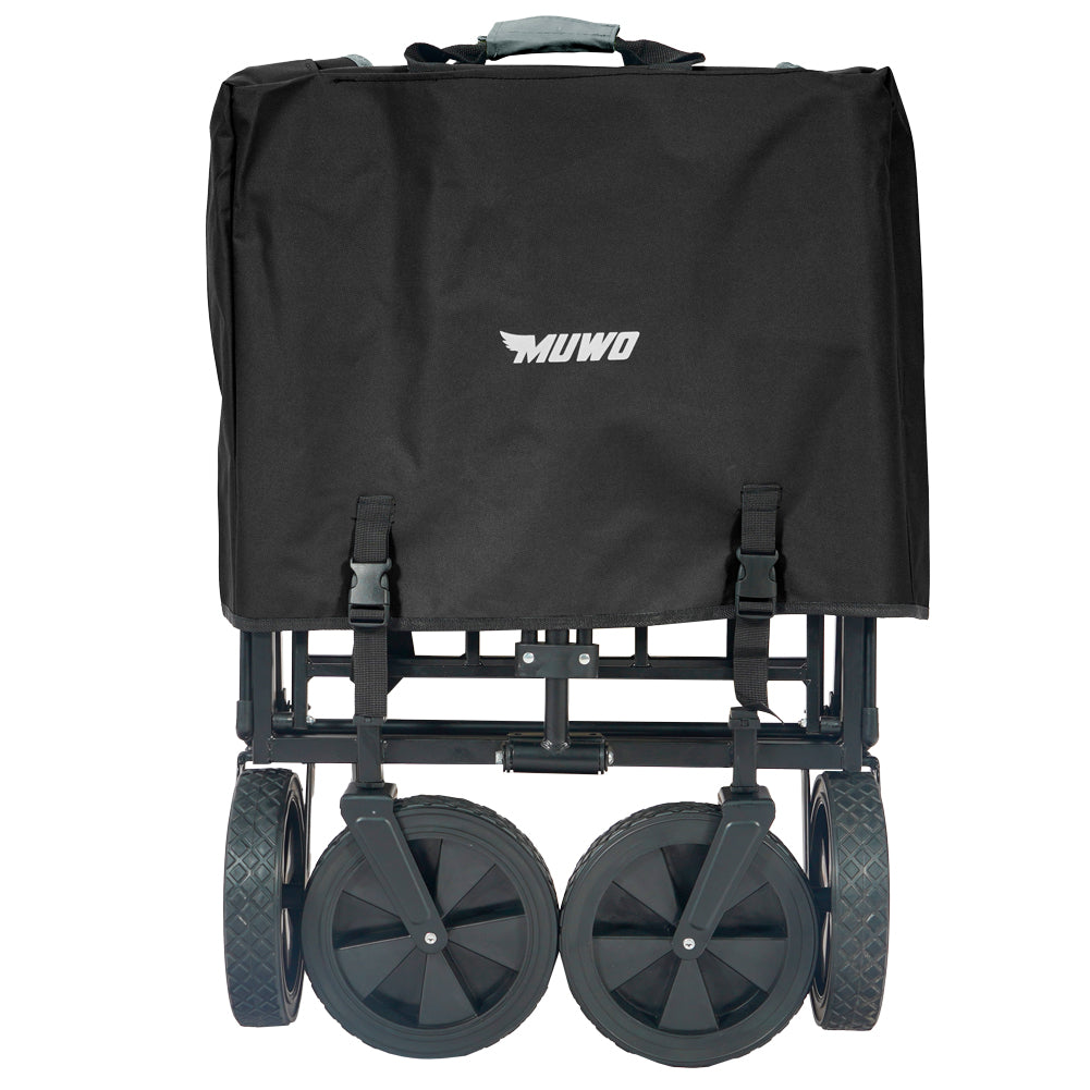 MUWO faltbarer Bollerwagen 100 L, max. 110 kg schwarz