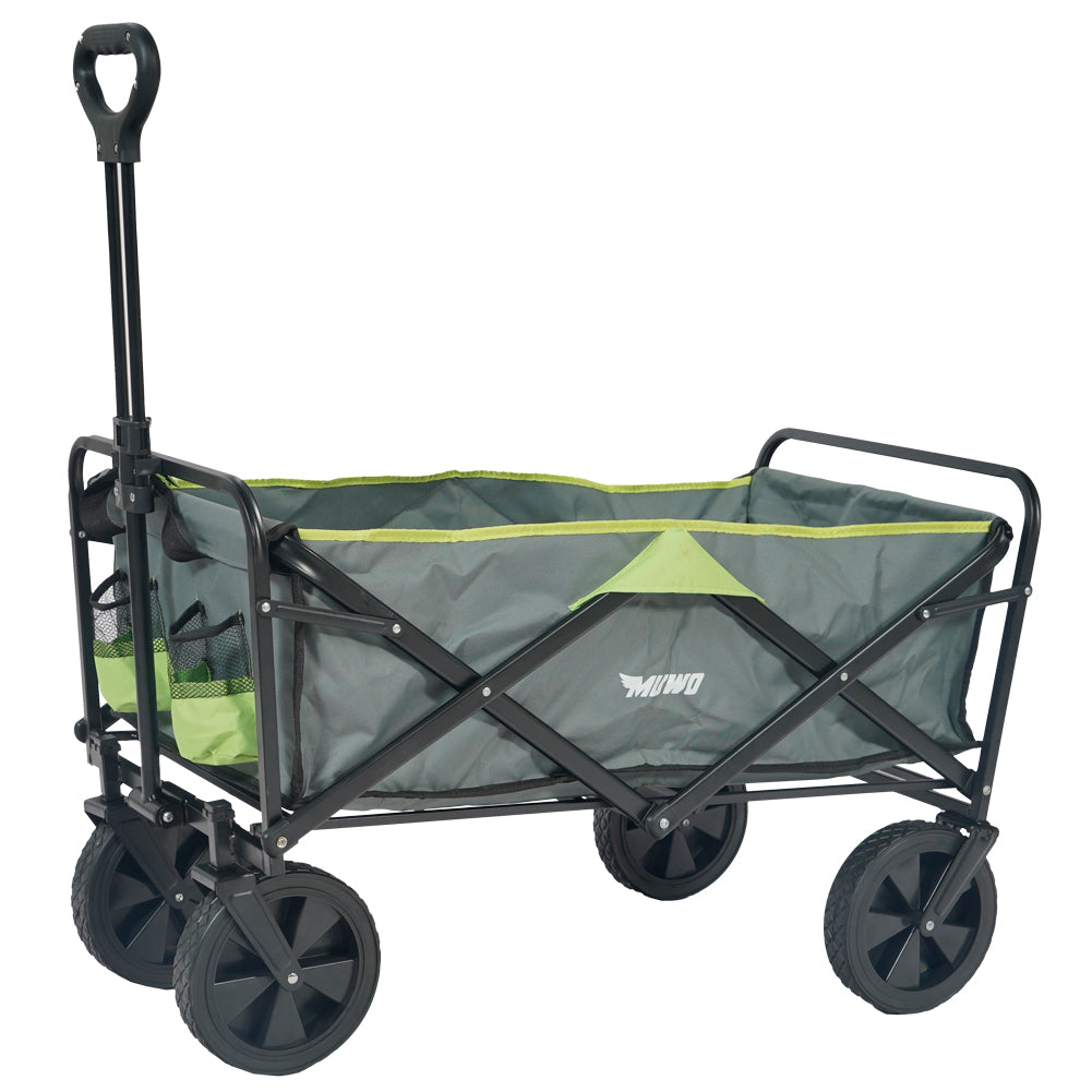 MUWO faltbarer Bollerwagen 100 L, max. 110 kg grün