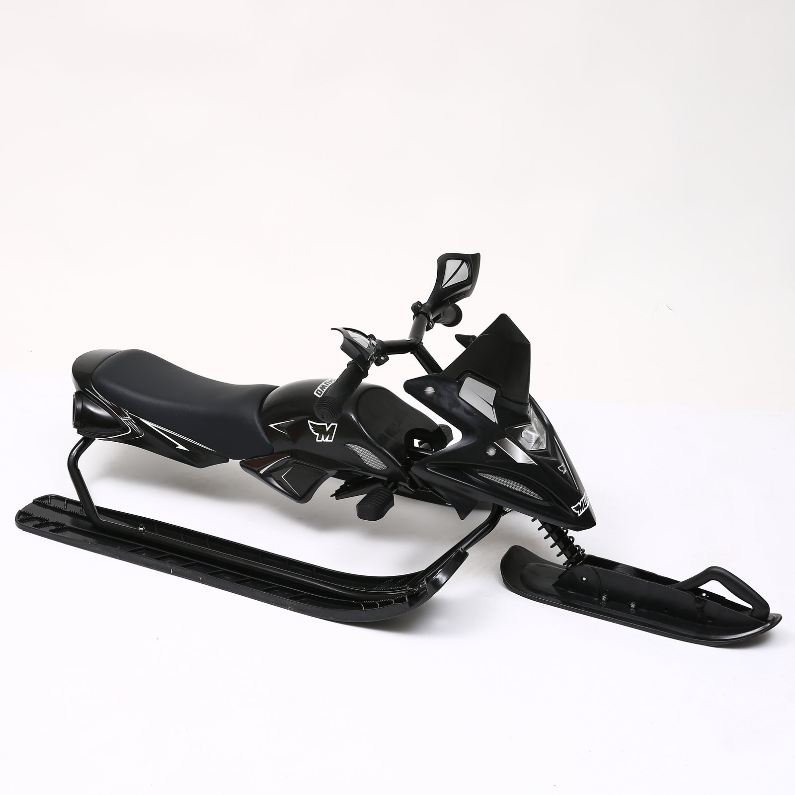 MUWO "Snowglider" Kinder Lenkschlitten schwarz