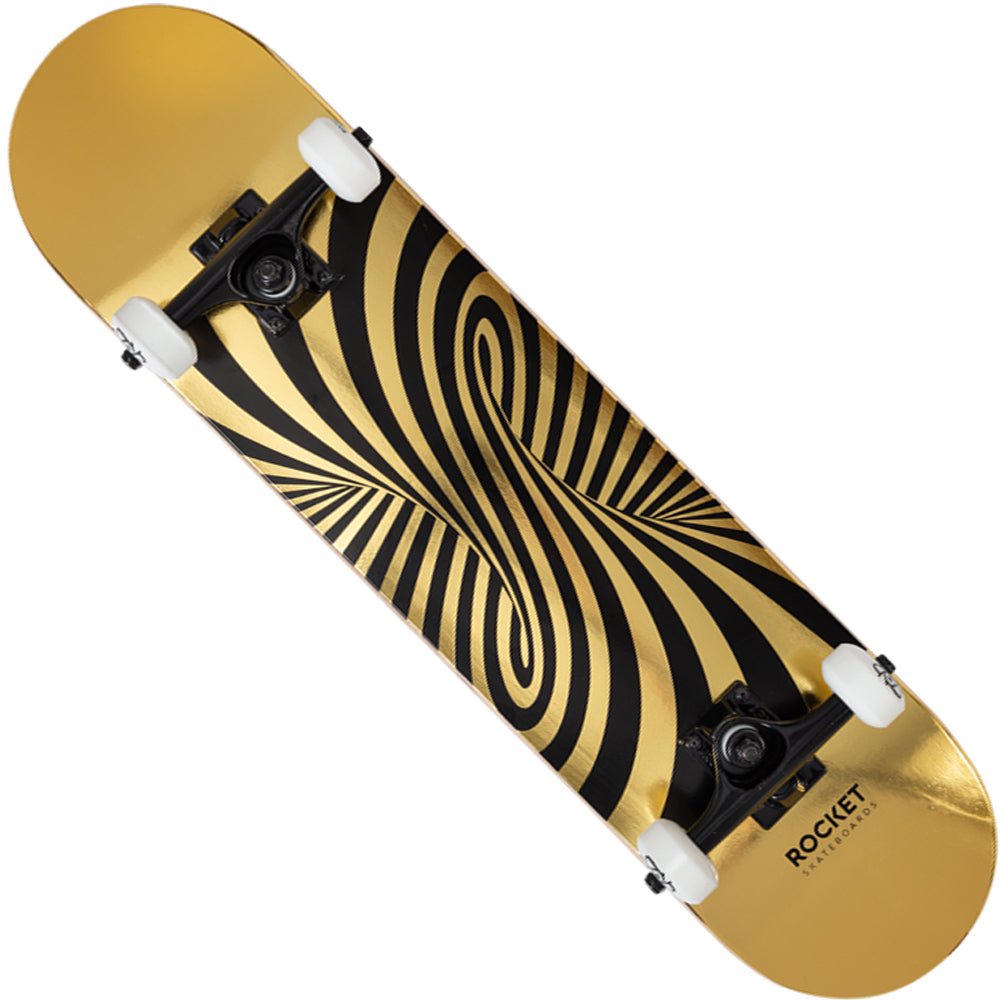 Rocket Twisted Foil Gold 7.50" Skateboard RKT-COM-1555