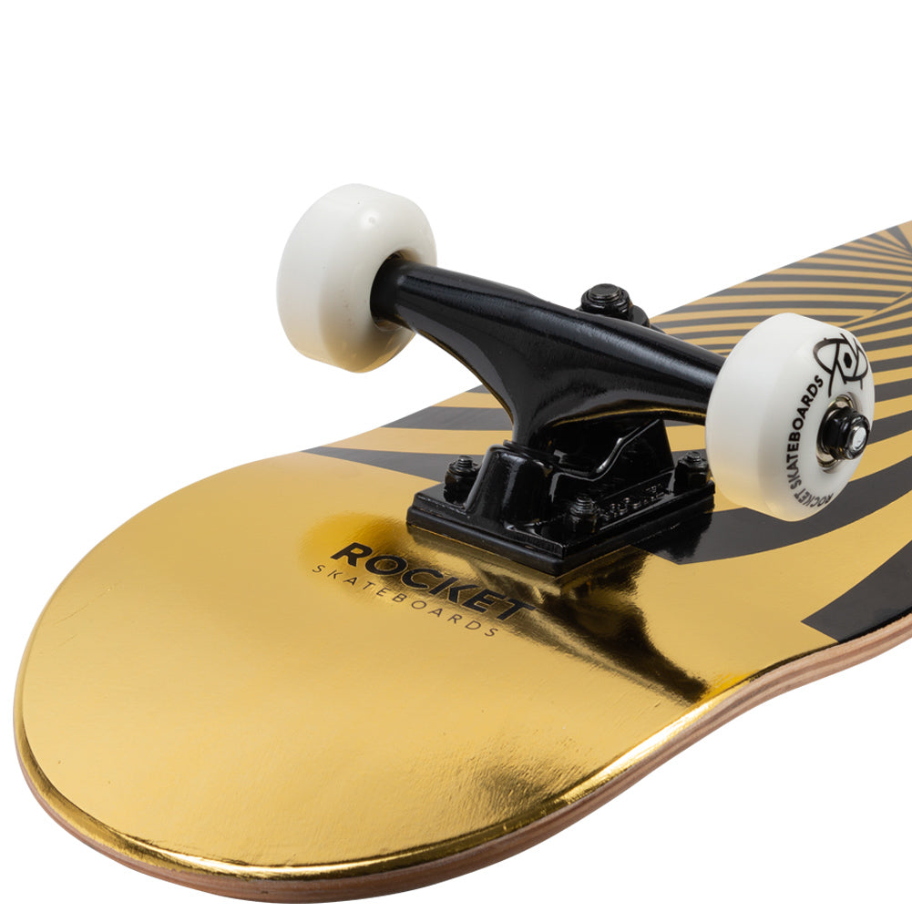 Rocket Twisted Foil Gold 7.50" Skateboard RKT-COM-1555