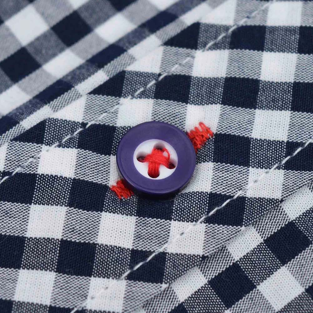 Lambretta Gingham Herren Kurzarm Hemd RWIS1455-NVY