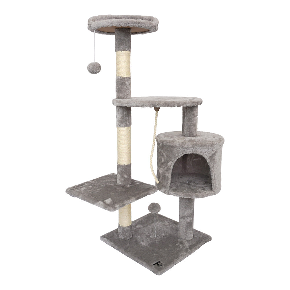 SPOCADO "Athletic" Kratzbaum für Katzen 112 x 40 x 40 cm grau