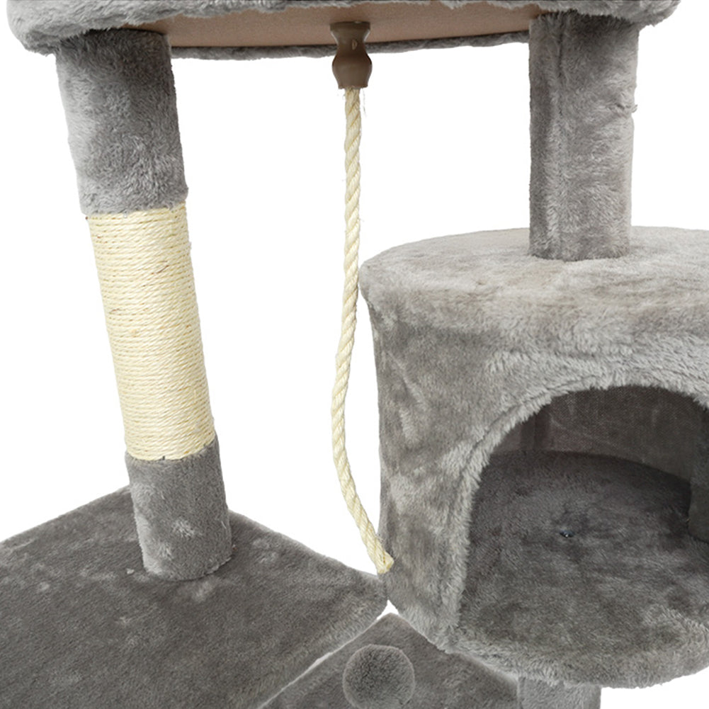 SPOCADO "Athletic" Kratzbaum für Katzen 112 x 40 x 40 cm grau