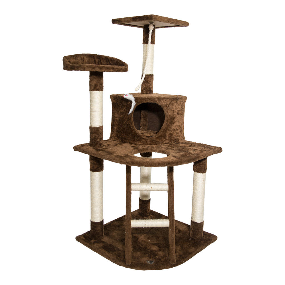 SPOCADO "Rovers" Kratzbaum für Katzen 120 x 55 x 55 cm braun