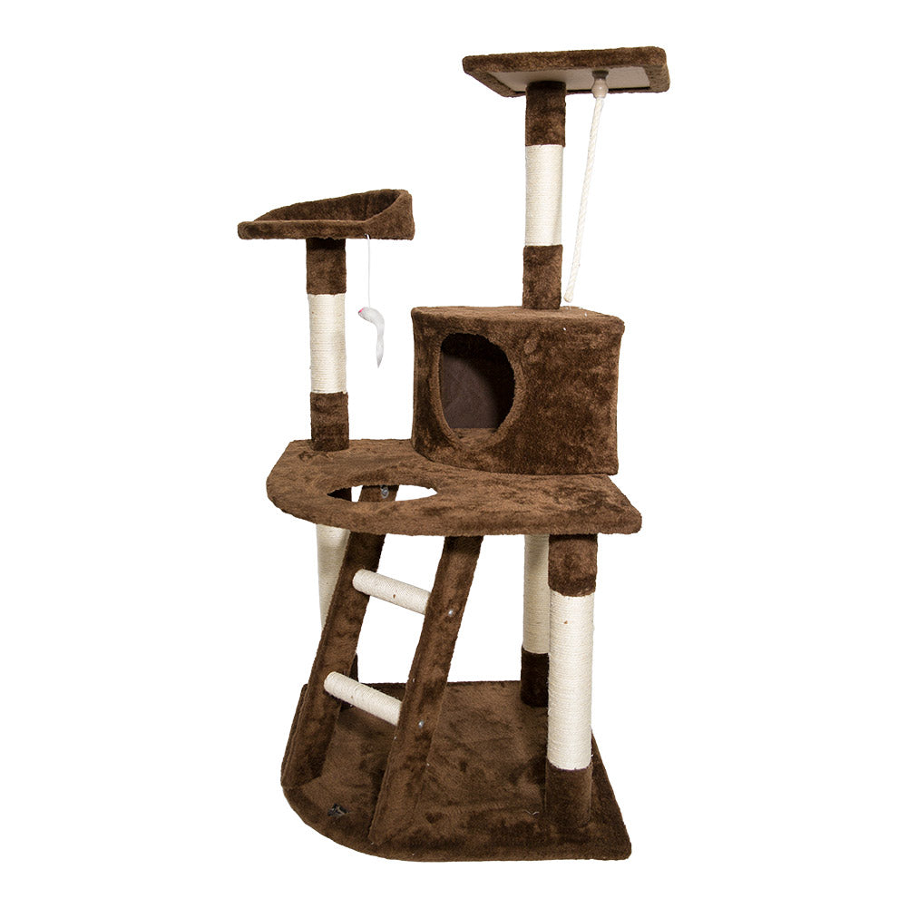 SPOCADO "Rovers" Kratzbaum für Katzen 120 x 55 x 55 cm braun