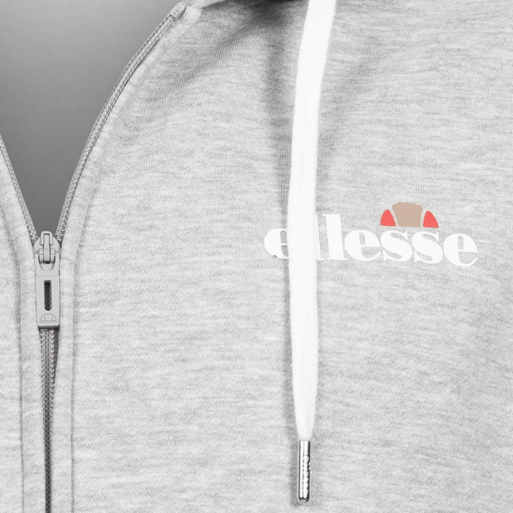 ellesse Klemerio Full Zip Herren Kapuzen Sweatjacke SOP23857-Lt Grey Marl