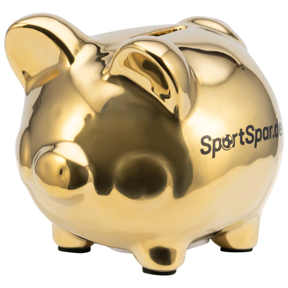 SportSpar.de "SparSau" Ceramic Piggy Bank gold