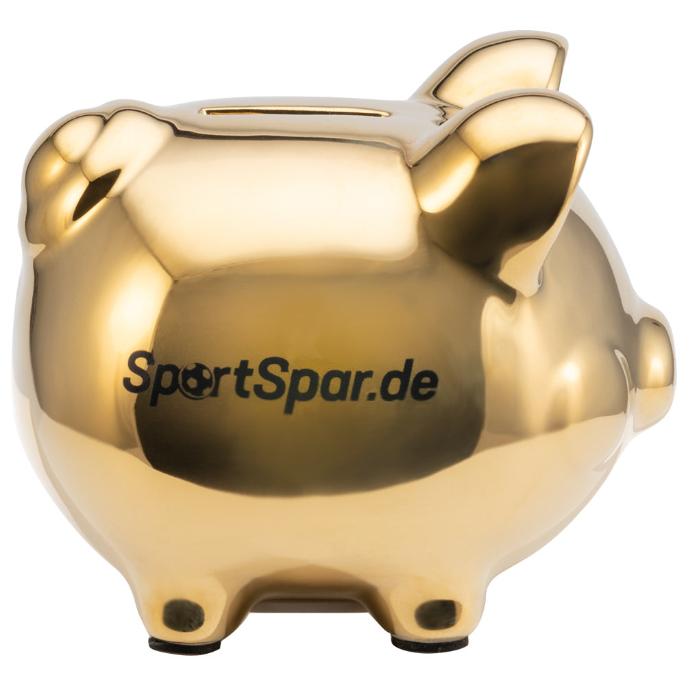 SportSpar.de "SparSau" Ceramic Piggy Bank gold
