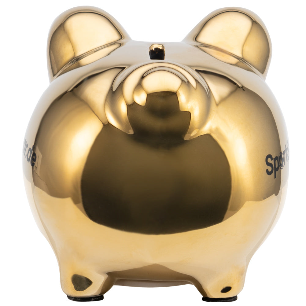 SportSpar.de "SparSau" Ceramic Piggy Bank gold