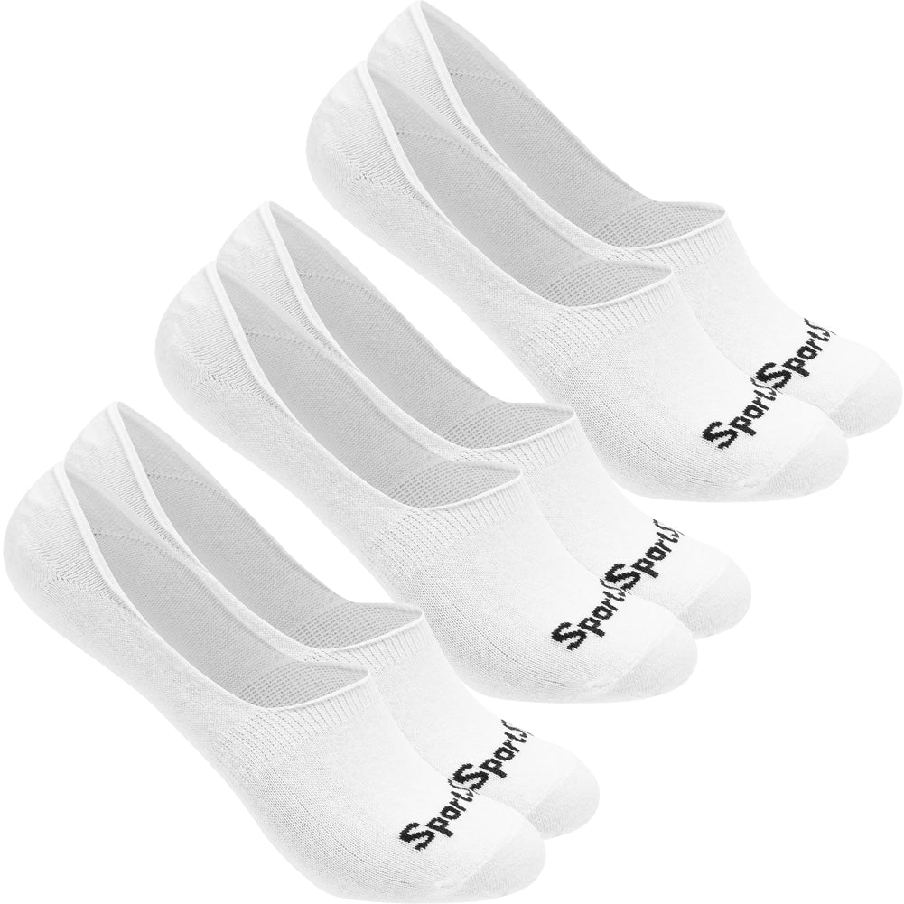 SportSpar.de "Sparlinge" Invisible Socks Sneaker Socks 3 Pairs white