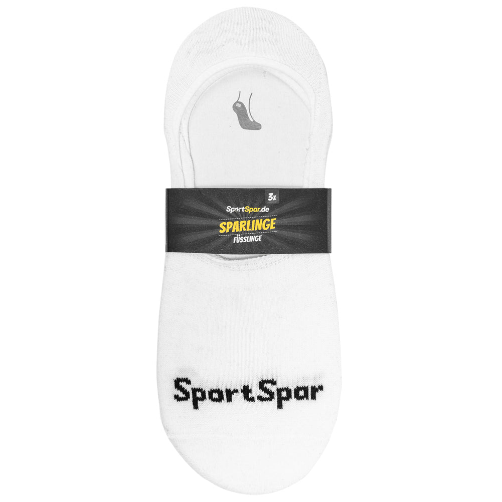 SportSpar.de "Sparlinge" Invisible Socks Sneaker Socks 3 Pairs white